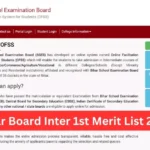 Bihar Board Inter 1st Merit List 2024