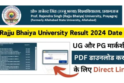 Rajju Bhaiya University Result 2024 Date