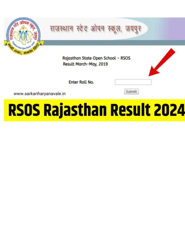 RSOS Result 2024: राजस्थान स्टेट ओपन 12वीं का रिजल्ट 2024